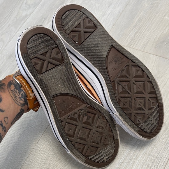 🔥BUNDLESALE Women 7.5 Men 5.5 Converse All-Star Peach Canvas Sneakers - Picture 7 of 8